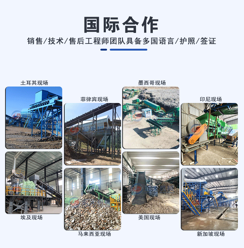 建筑垃圾處理設(shè)備國際合作